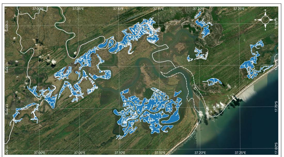 Project 1: 5,116 ha across Quelimane and Namacurra, plus the filed 283.5 ha adaptive-management buffer.