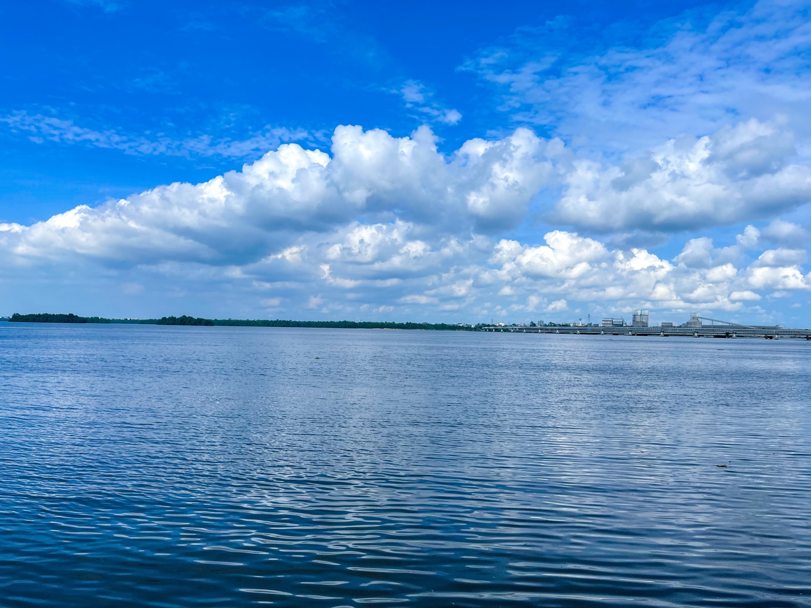 The Wouri River estuary at Douala, Cameroon