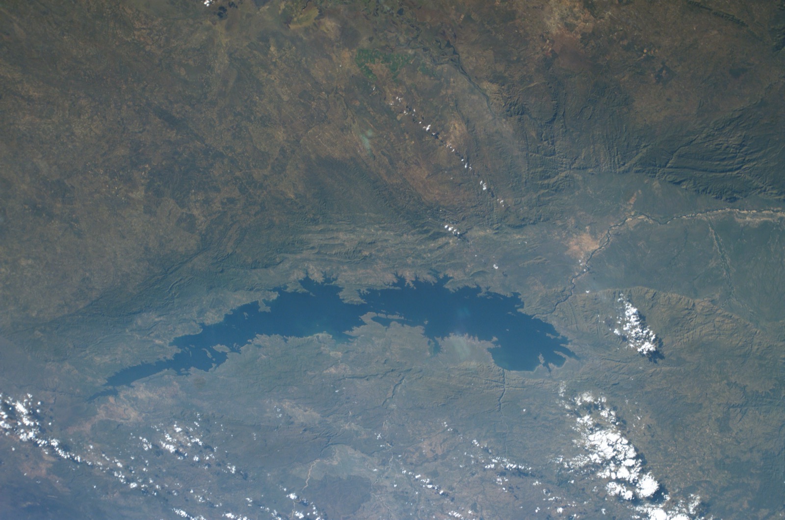 Satellite view of Lake Kariba on the Zambezi