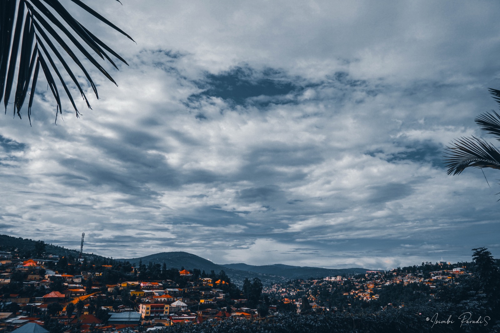 Buildings and green hills viewed from Nyamirambo in Kigali.